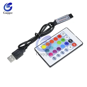 Светодиодная ленсветильник USB s 5V Volt RGB USB IR RF Remote Controller 5V USB Led Strip светильник 3 17 24 Key Remote Wireless