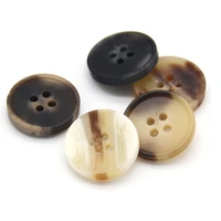 hengc 25mm 30mm resin imitation horn buttons for clothing large coat sweater suit cardigan black sewing accessories wholesale