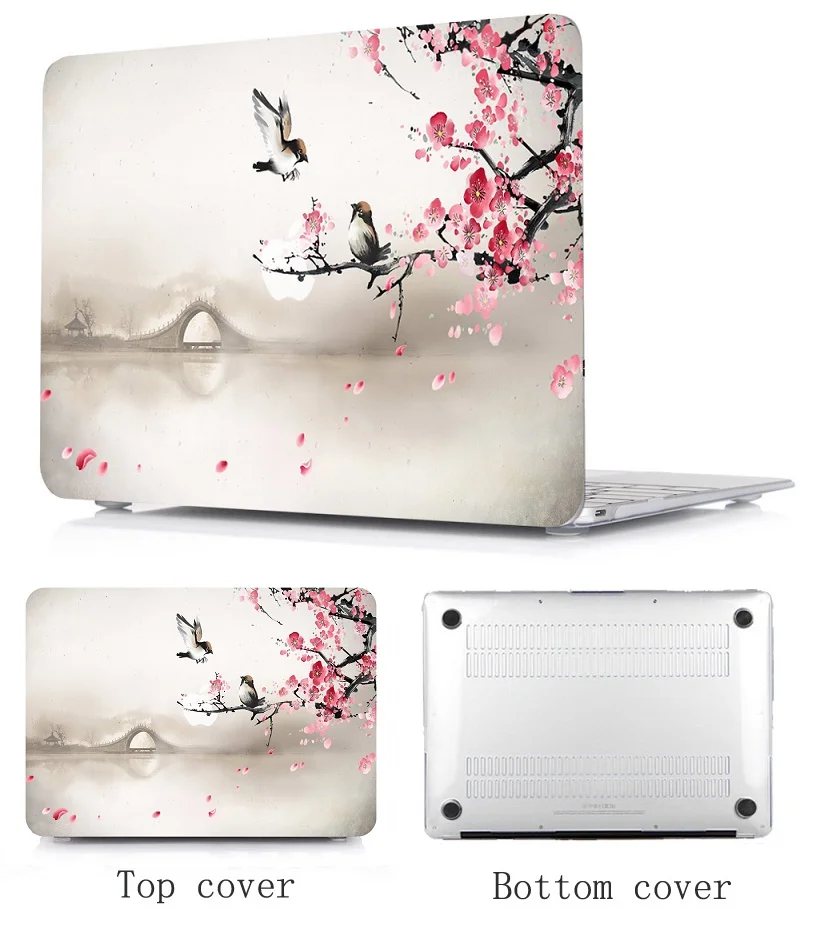 Защитный чехол для ноутбука с рисунком Жесткий Чехол клавиатуры Apple Macbook Air Pro Retina