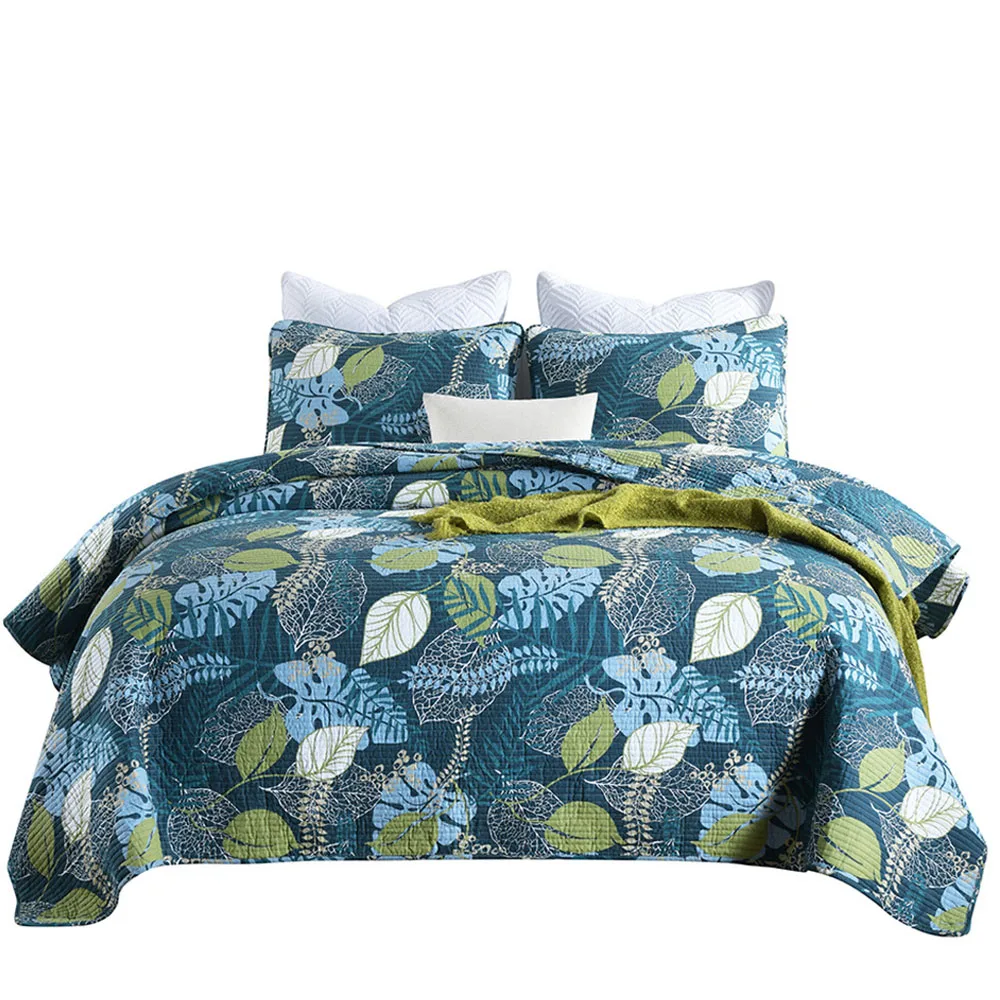 Высококачественное покрывало комплект из 3 предметов стеганое хлопковое