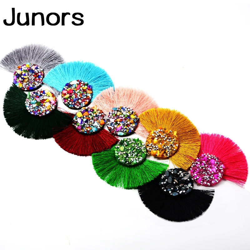 Разноцветная ракушка женские серьги с кисточками Бохо цвета большие длинные