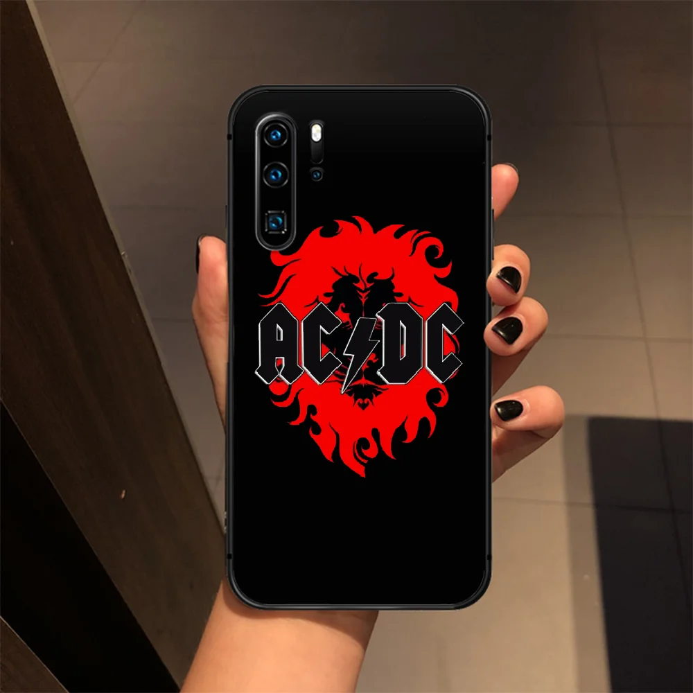 

Rock Band AC DC Phone Case Cover Hull For Huawei P8 P9 P10 P20 P30 P40 Lite Pro Plus smart Z 2019 black Etui fashion shell