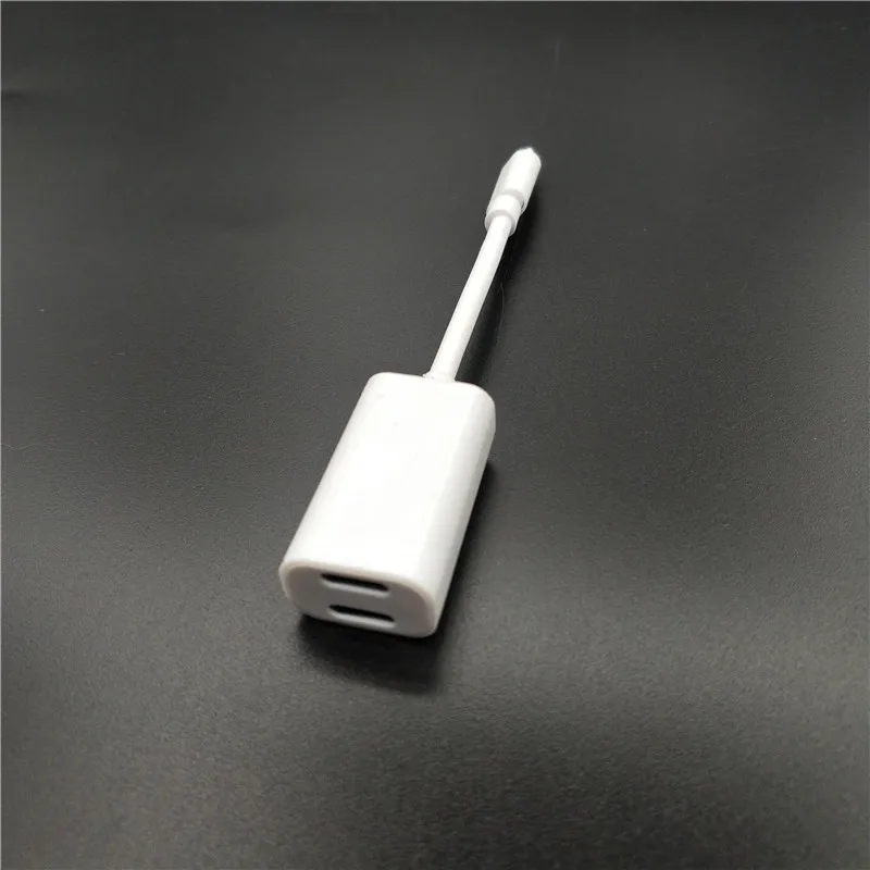2 в 1 двойной аудио адаптер для iPhone 7/8/X iOS11 зарядка музыки или вызов Lightning зарядный