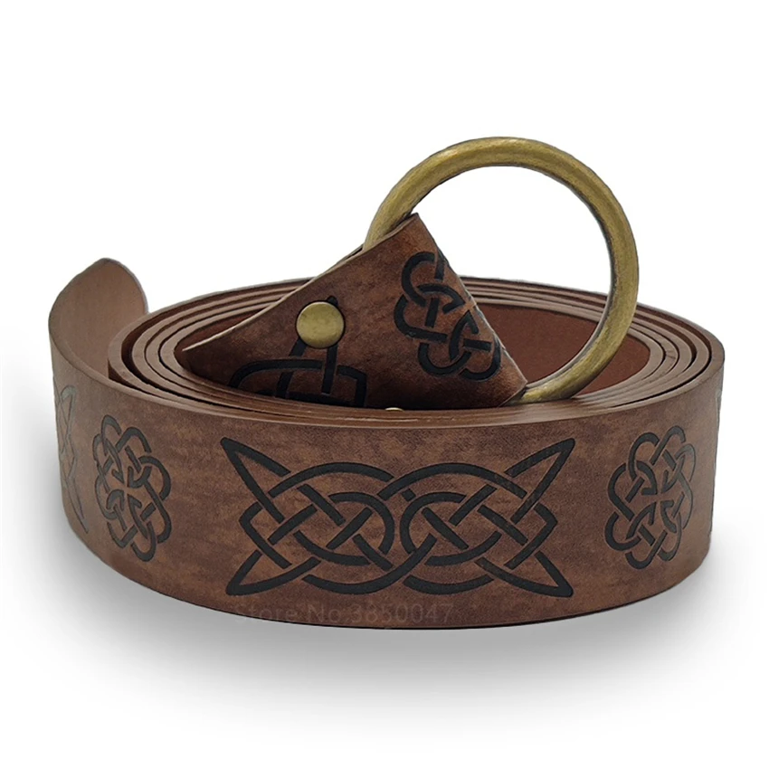 Ремень в стиле ретро средневековых воинов рельефный пояс кельтском рыцарском