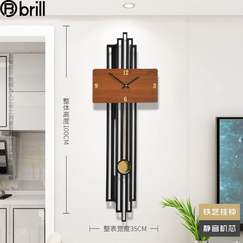 

Modern Minimalist Wall Clock Wrought Iron Creative Clocks Wall Home Decor Living Room Light Luxury Horloge Murale Design Moderne