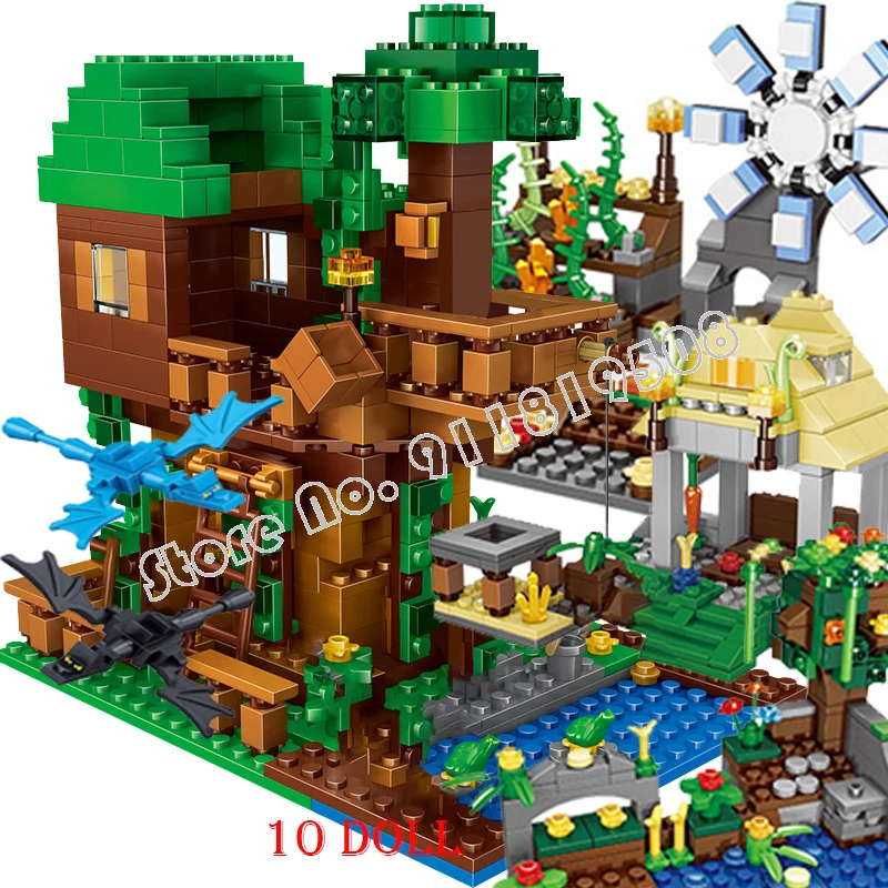 

Compatible My World Bricks Creatored Technic Building Blocks Mountain Cave Village Figures Module Brick Kids Toy Build Moc