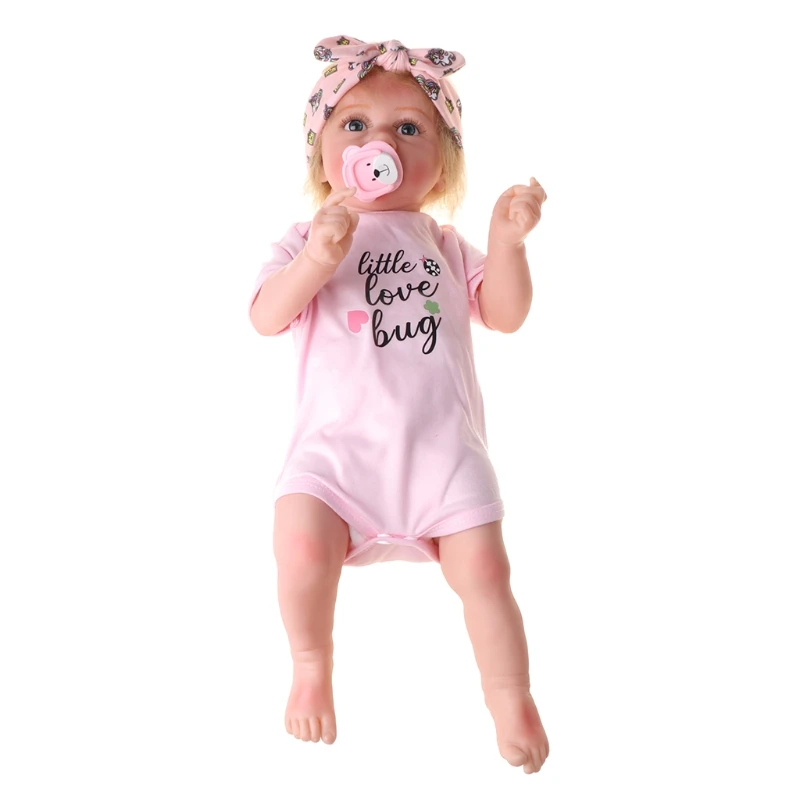 

23In Looking Lifelike Realistic Baby Silicone Newborn Care Easy Washable Toy 97BC