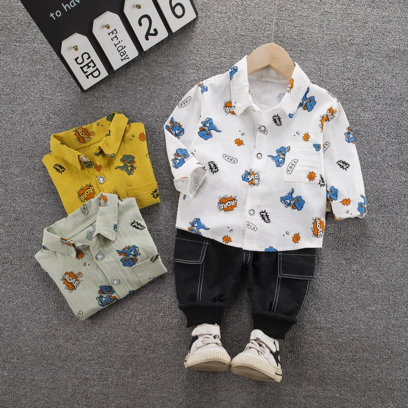 

suit for boys sets for boys set toddler boy clothes teen boys clothing toddler clothes dinasour shirt + jeans 2 pieces/set