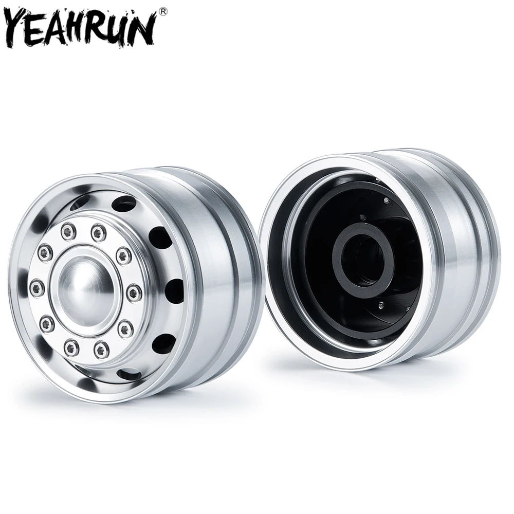 

YEAHRUN Metal Alloy Beadlock Front Wheel Rims Wheel Hub For 1/14 Tamiya Trailer Tractor RC Truck Car Upgrade Parts