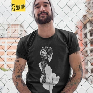 Футболка Junji Ito с аниме жутким манга, японские милые футболки с ужасами и кавайными девушками, мужские топы для вечерние, Винтажная футболка с круглым вырезом, хлопковая футболка