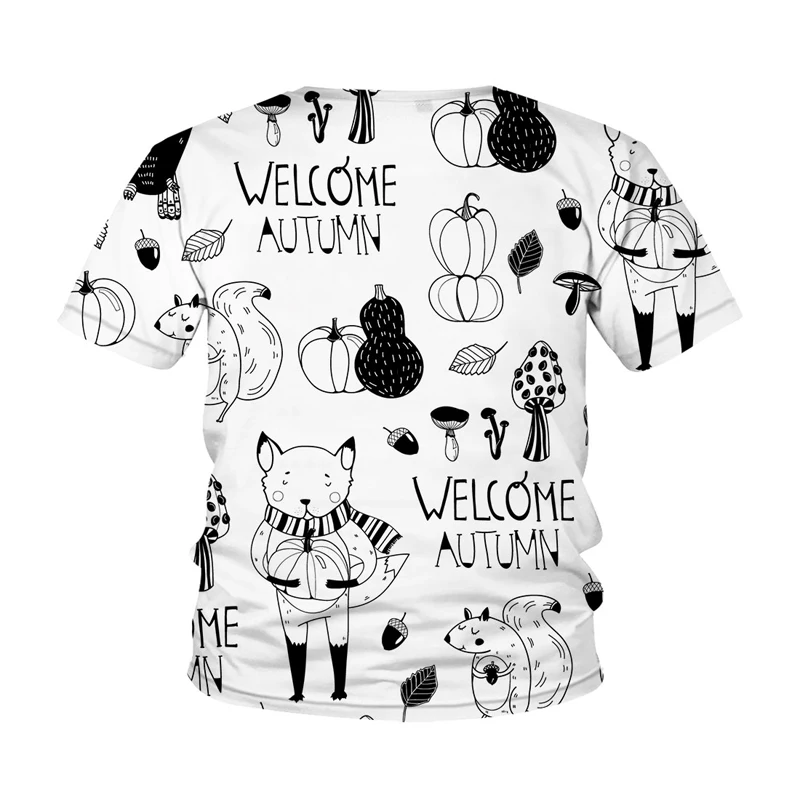

2021 New Funny 3D Print Cartoon T Shirt Short Sleeve Child Clothes Summer 4-14 Y Kids T Shirt Boys&Girls Clothes Children Tops