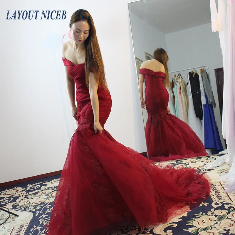 WY02 Vestidos de fiesta largos elSatin с открытыми плечами Robe De Soiree красное вечернее платье Русалка цветочный принт торжественное платье