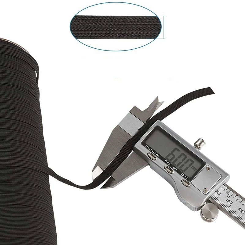 

Black Flat Elastic Knitted Elastic Roll 1/4 Inch Width 144 Yards Perfect for Sewing & Craft