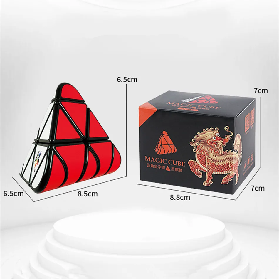 Yuxin Black Kylin Round Angle 3x3 Pyramid Cubo Magico Развивающая игрушка-головоломка для детей