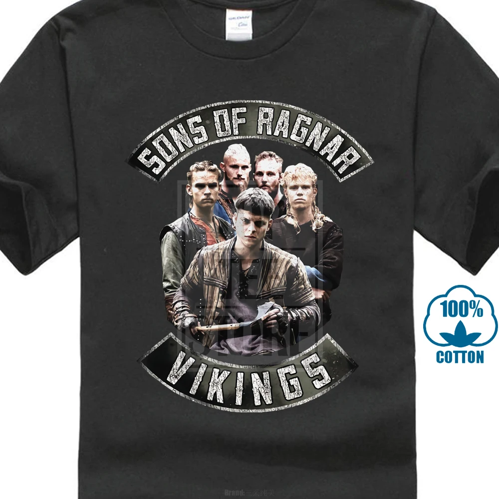 Vikings Sons Of Ragnar Лицензированная взрослая футболка история драма сериал ТВ шоу