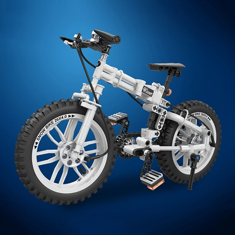 

54DF High-drilled Folding Bicycle Education Kits Toy, High-tech Creative Assembly Blocks for Bikes Lovers, 242 Pcs