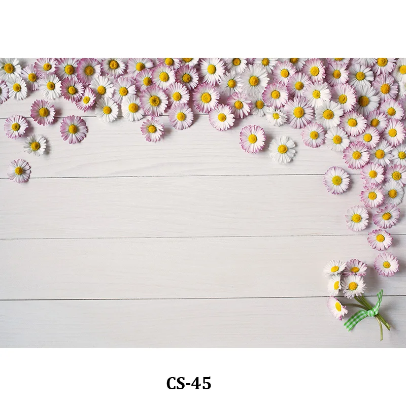 

ZHISUXI Vinyl Custom Wood Board Flower Photography Backdrops Props Wooden Plank Floor Photo Studio Background 20925CS-02