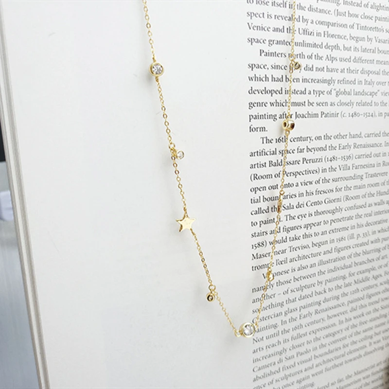 Настоящее 925 пробы серебряное циркониевое ожерелье-чокер с подвеской в виде