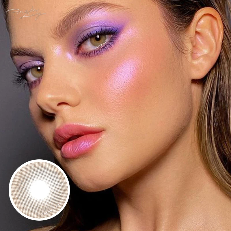 

Контактные линзы FRESH LADY, 2 шт./пара, цвет ed, дымчатые линзы для глаз, контактные линзы, цветные косметические контактные линзы для глаз