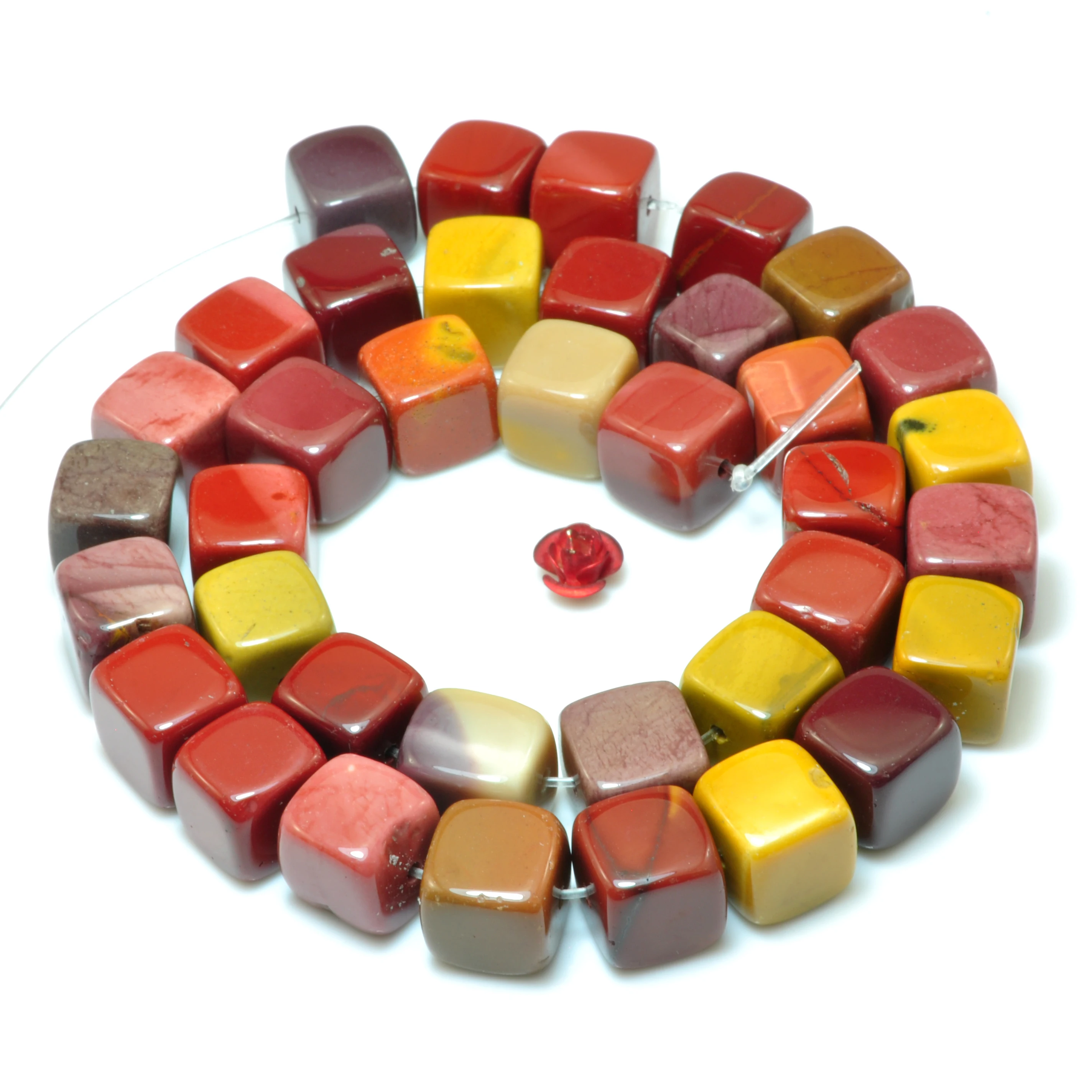 Натуральный мукаит гладкий куб свободные бусины оптовая продажа