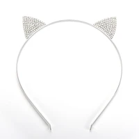korean cute crystal cat ears metal hair accessories womens hairband crowns tiaras hair hoop girls birthday party jewelry gift