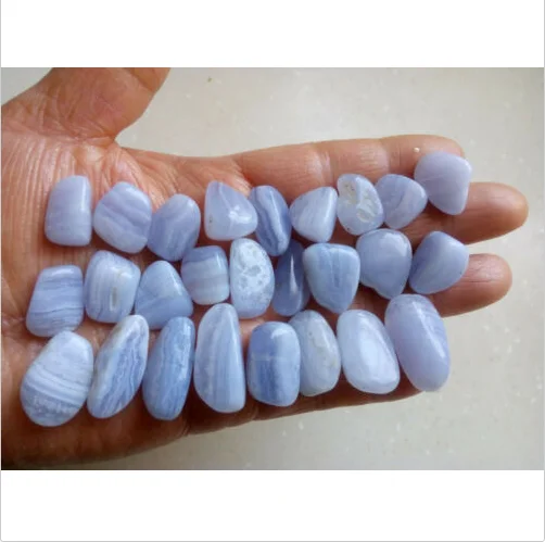 20pcs Natural agate stone polished blue lace agate stone 40-50g