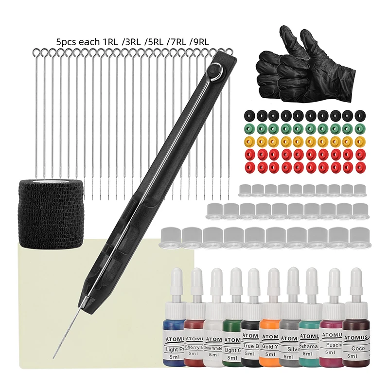 

Tattoo Needles Set Hand Poke Stick Tattoo Supplies Kit Practice Beginner Skin
