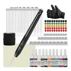 Набор игл для татуировок, набор для ручного тыкать, товары для татуировок, кожа для начинающих