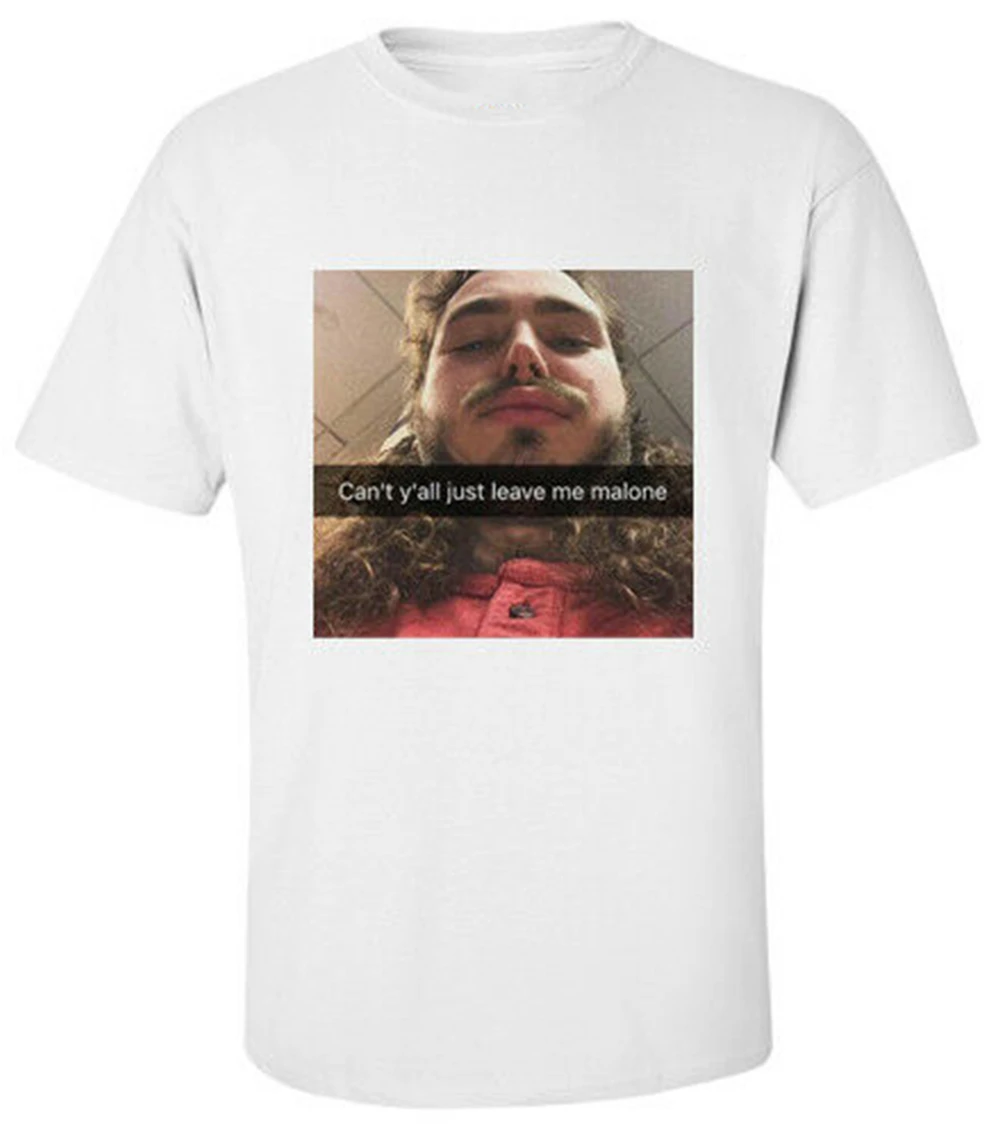 Футболка POST MALONE SNAPCHAT мужская хип хоп женская маленькая средняя большая XL Harajuku