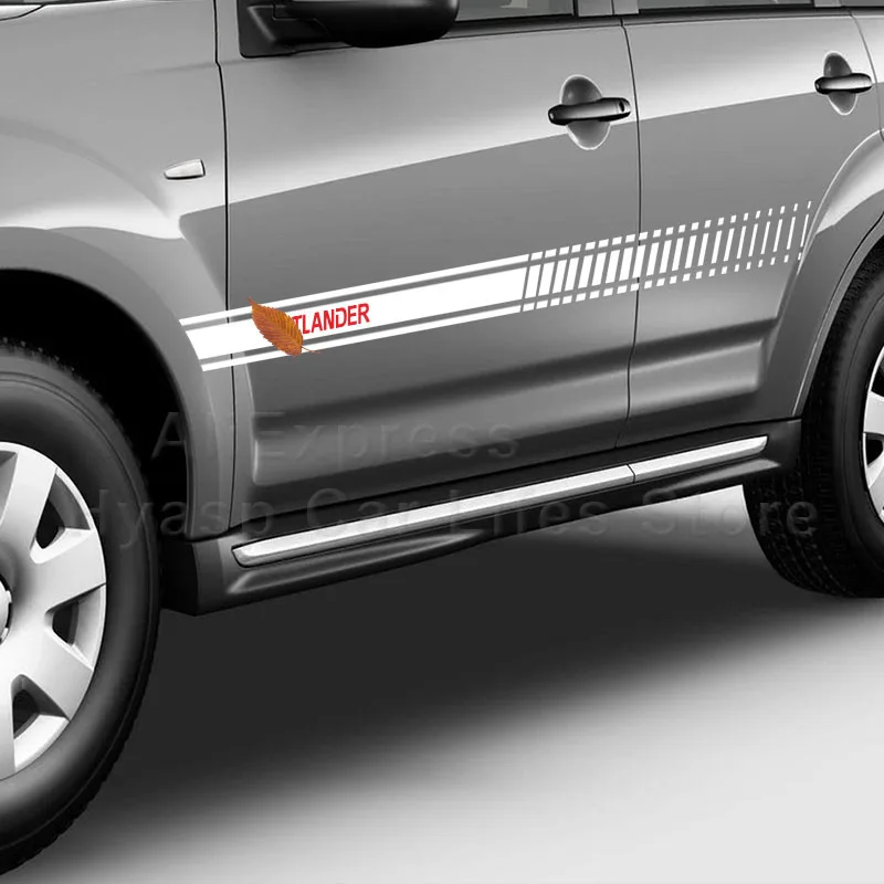 

Car Racing Sports Long Stripe Sticker For Mitsubishi OUTLANDER Car Side Sticker Auto Tuning Accessories Vinyl Decals