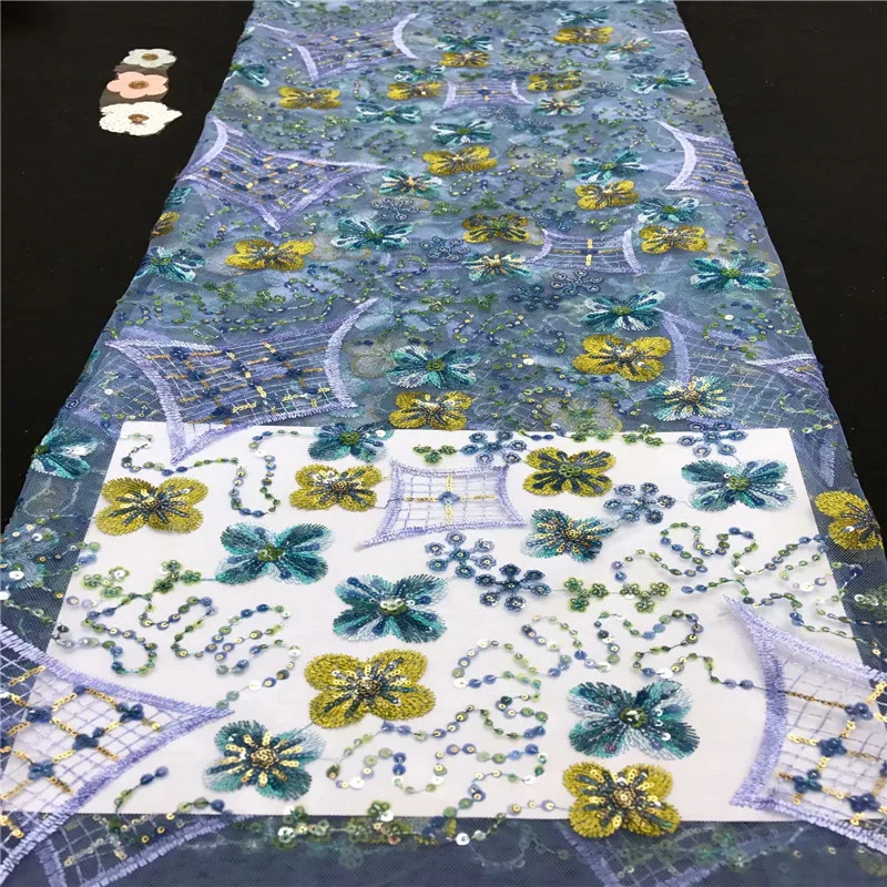 2020 последние французские нигерийские кружева ткань 3D цветок Высокое качество