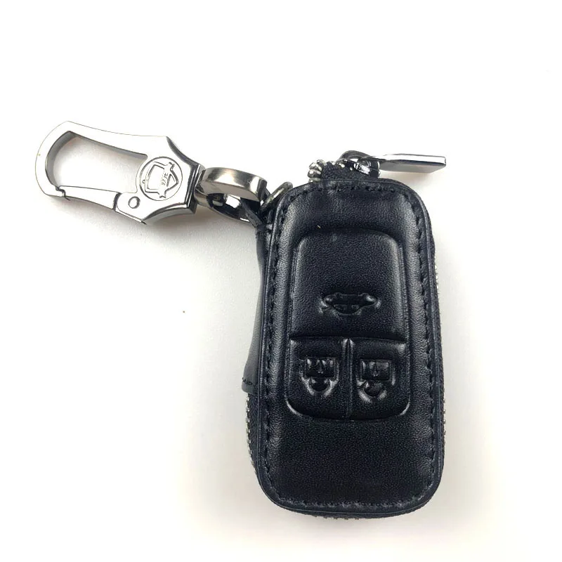 

Genuine PU Leather Remote Key Bag Case Protector Keyless Clicker Smart Fob Cover Holder Chain Fit For Buick Series A