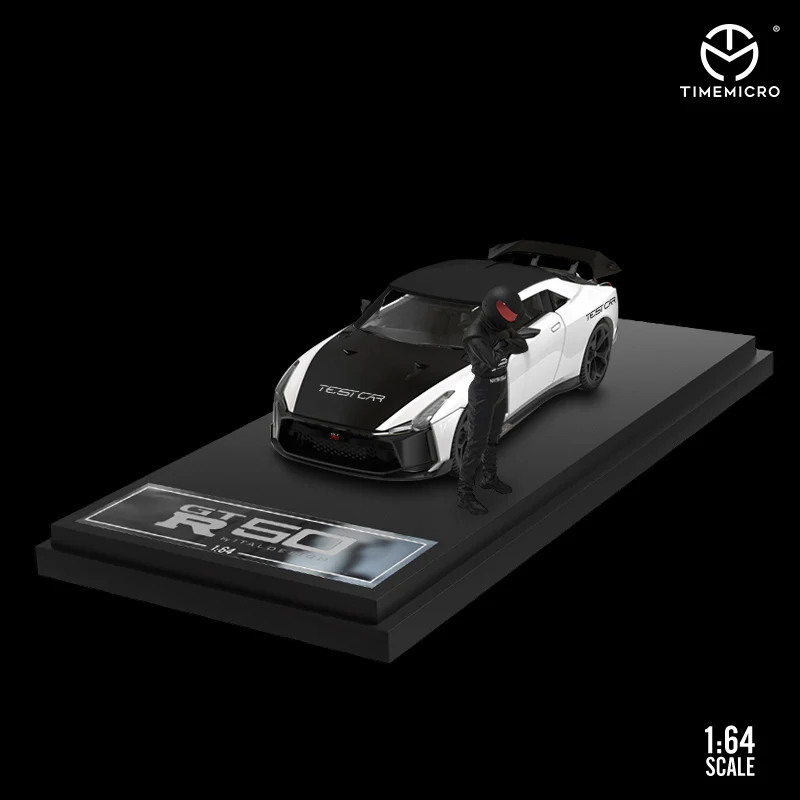 

TimeMicro 1:64 Nissan GTR R50 test car Black White/Red Gold Model Car