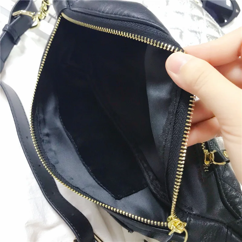 Genuine Leather Fanny Pack Waist Bag Casual Waterproof Antitheft Women Walk Shopping Plaid Belt Multi-function Chest Bags LSH585 | Багаж и