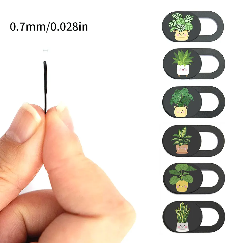 

Cute Plant Camera Webcam Privacy Cover Slide Phone Camera Lens Blocker Masking Sticker for PC Laptop Privacy Protector 6pcs