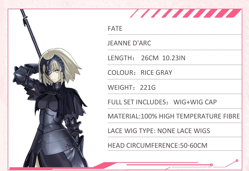 AniHut Alter Jeanne d'Arc парик, две версии, Fate Grand Order, парик для косплея, синтетические короткие волосы, аниме, FGO, косплей, Joan of Arc
