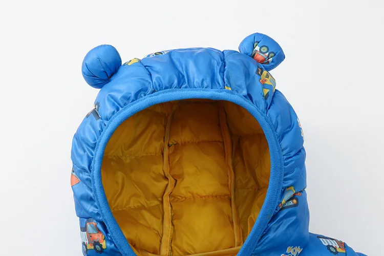 

2021 new children's cotton padded jacket men's and women's solid color warm coat baby cute cartoon down jacket Children's wear