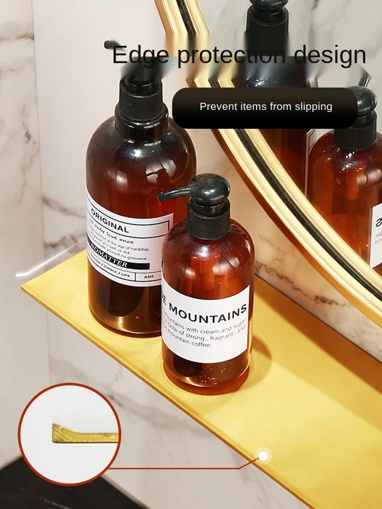 

Bathroom Punch-Free Storage Rack Toilet Sink Rack before the Mirror Wall-Mounted Storage Rack