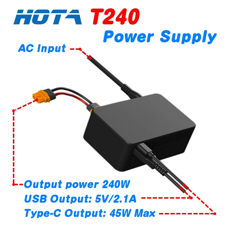 

HOTA T240 240W 29V Charger Power Supply for HOTA P6 Charger Discharger RC Quadcopter RC FPV Racing Drone RC Parts EU US Plug