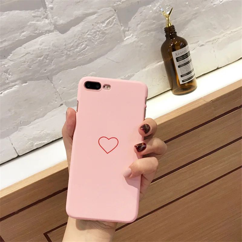 

Simple love phone case 11promax phone case XR / X / 8plus / xsmax half pack frosted PC hard case