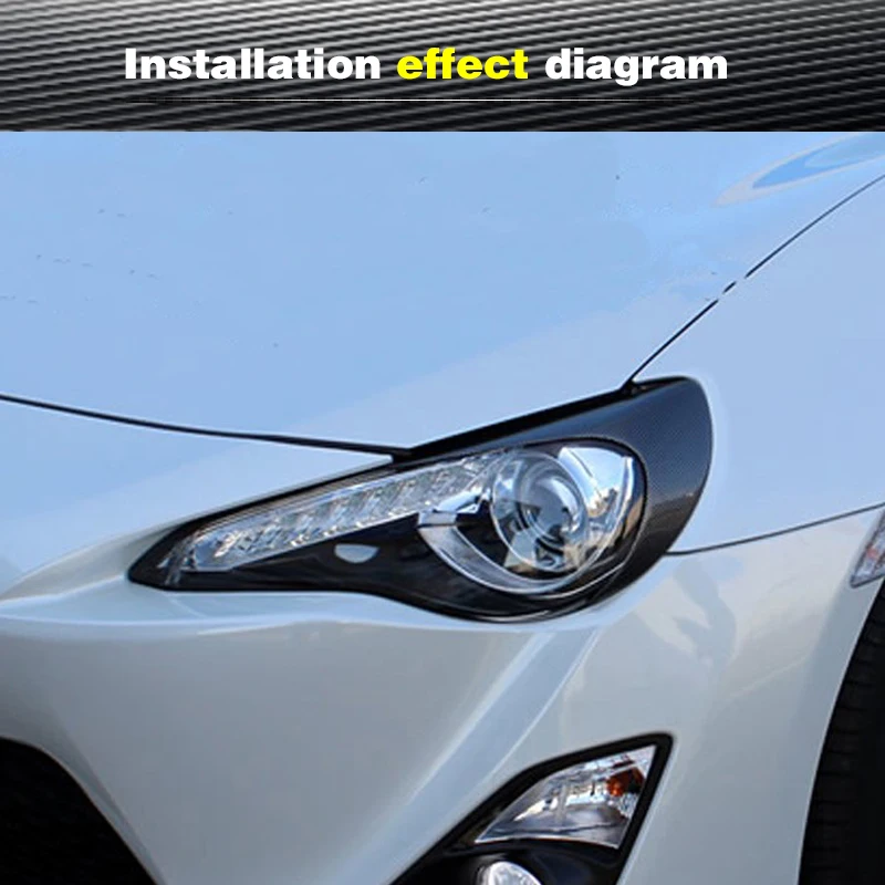 Подходит для GT86 автомобиля переоборудованный углеродного волокна фары оболочки брови стикер