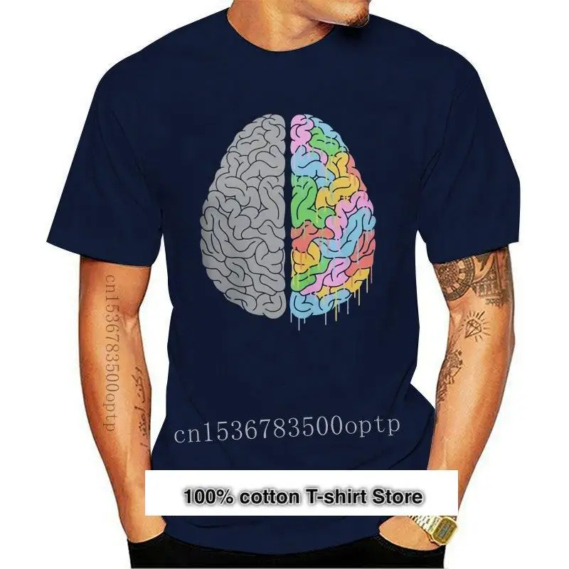

Новая неформальная рубашка с принтом для мужчин, новая рубашка с принтом из двух половинок мозга