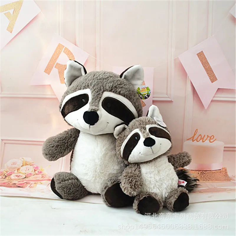 

25-50cm Raccoon PLUSH TOY CUTE Cuddling Bear Doll Girl Sleeping Pillow Super Cute Big Tail Stuffed Animals Doll