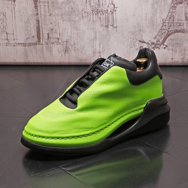 

Новинка 2021, мужские кроссовки, зеленая толстая подошва, увеличенная воздухопроницаемость, повседневная мужская обувь, теплая зимняя обувь ...
