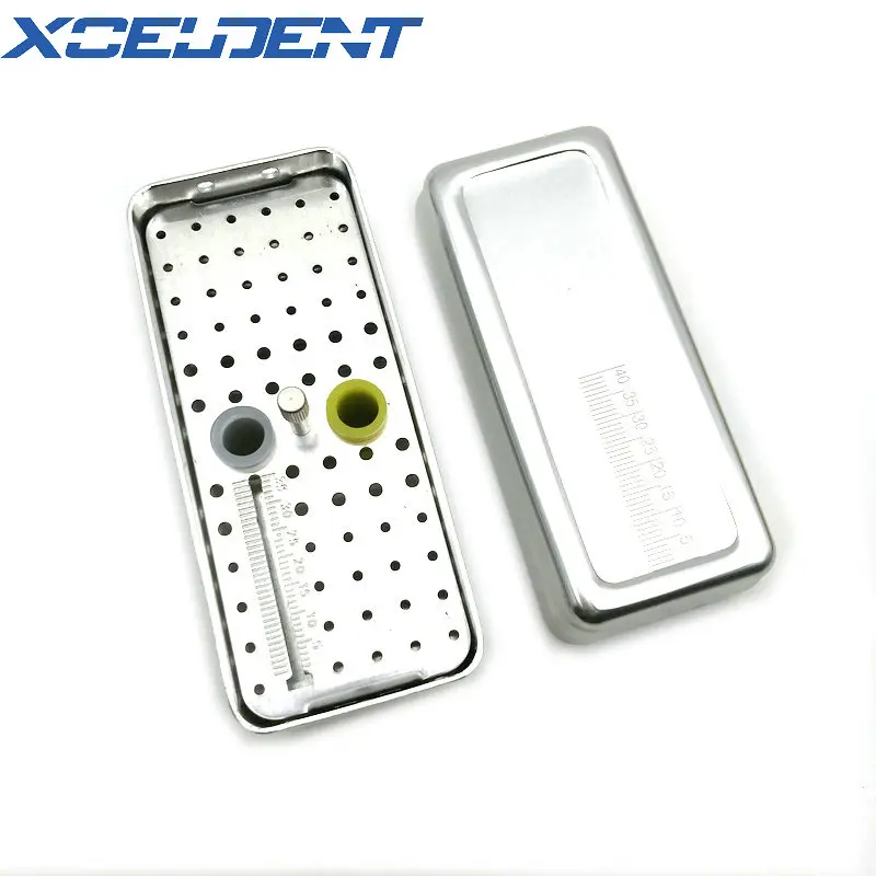 

1pcs 72 Holes Dental Disinfection Box Autoclave Sterilizer Case Aluminum Burs Endo Files Holder Dentistry Tools
