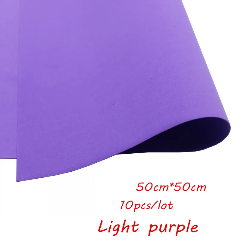 Light purple 10 шт 50*50 см 0,8-1 мм Ручная работа Скрапбукинг Ремесло Скрапбукинг оберточная EVA губка пена бумага для цветочного фона DIY вечерние украшения - Цвет: Light purple