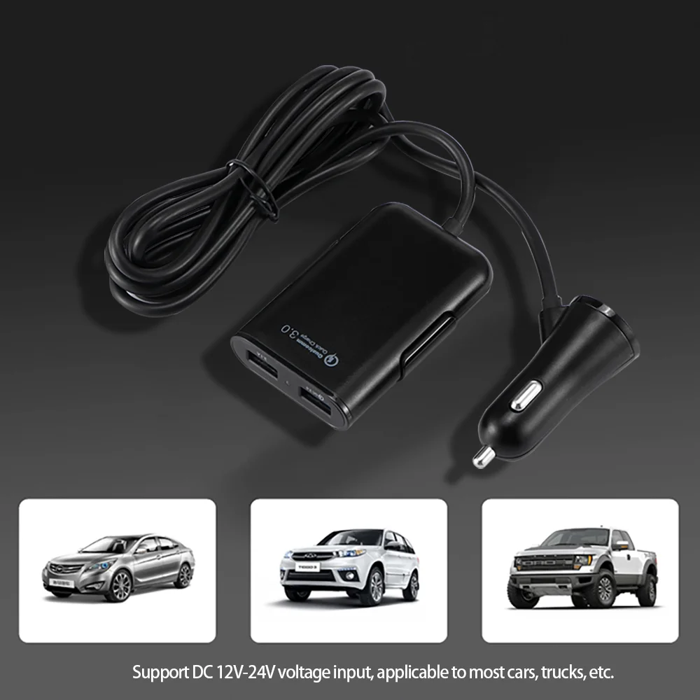 Автомобильный прикуриватель QC 3 0 USB разветвитель розетка зарядное устройство