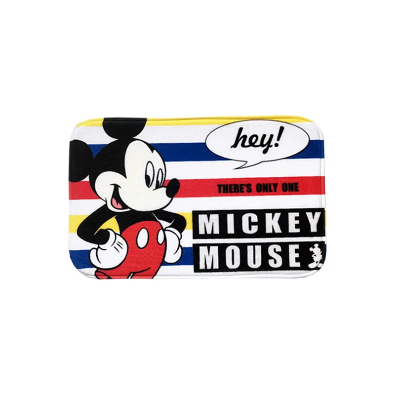 

Disney Cartoon Printed Floor Mats Mickey Fale Velvet Absorbent Door Mats Children's Non-slip Environmental Protection Foot Mats