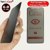 soft matte ceramic privacy film for iphone 13 12 11 pro max mini anti spy screen protector on iphone xs max x xr 7 8 6 plus se2
