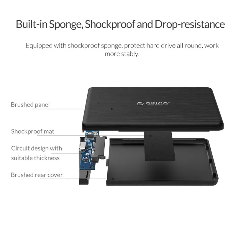 ORICO 2578C3-G2 2 5-дюймовый жесткий диск коробка USB3.1 Type-C интерфейс компьютера ABS